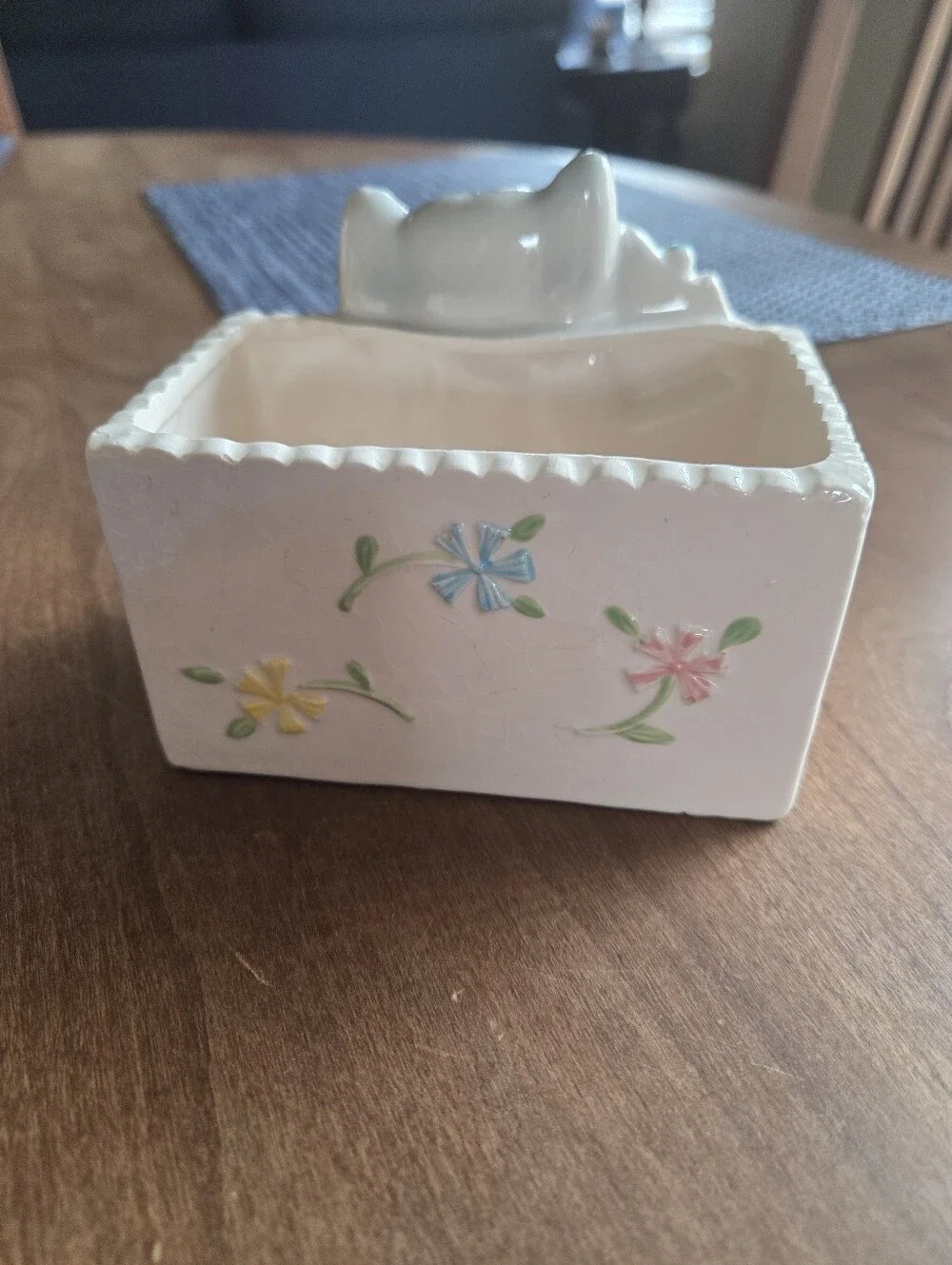 Vintage Made In Japan Ceramic Baby Elephant Flower Container